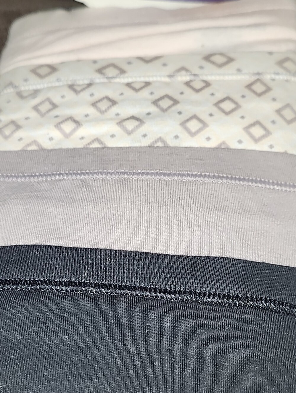 Hanes Women's Panties 4-Pack - Black, Light Gray & White Pattern